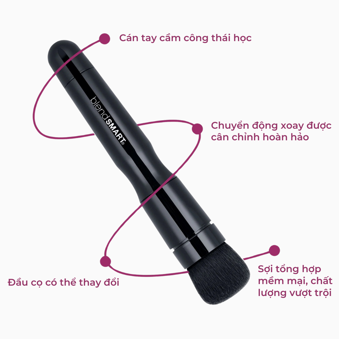 Cọ xoay 3 trong 1 – Tán đều, đẹp tự nhiên