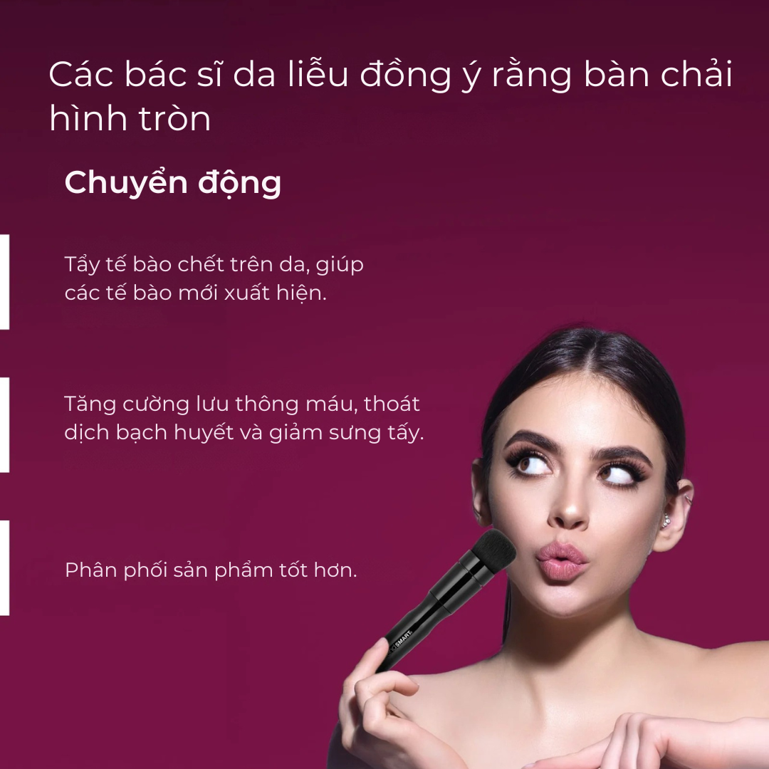 Cọ xoay 3 trong 1 – Tán đều, đẹp tự nhiên