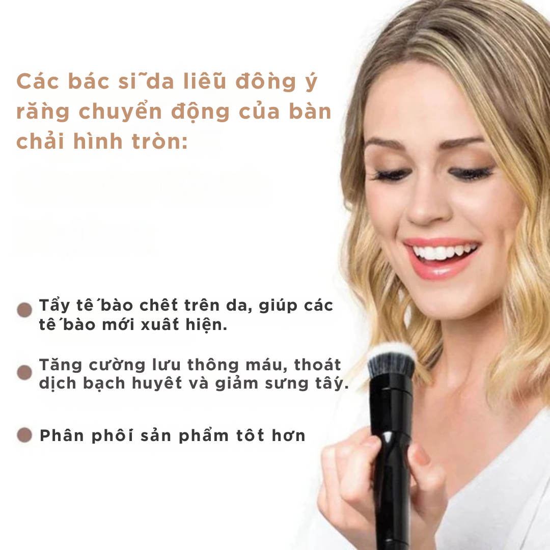 Cọ xoay 3 trong 1 – Tán đều, đẹp tự nhiên