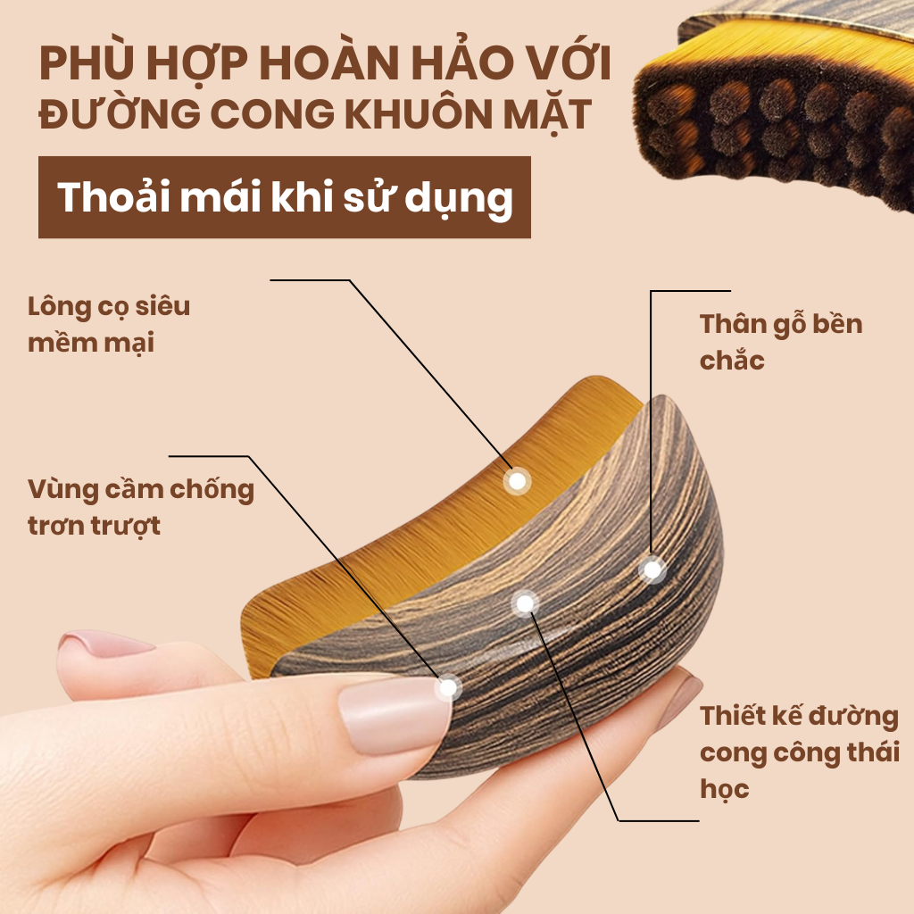 Cọ tạo đường nét & massage bạch huyết Aeki cho khuôn mặt